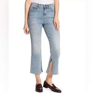 NWT Ella Moss Vintage inspire denim Slit-Hem Highwaist Crop Flare Jeans 26